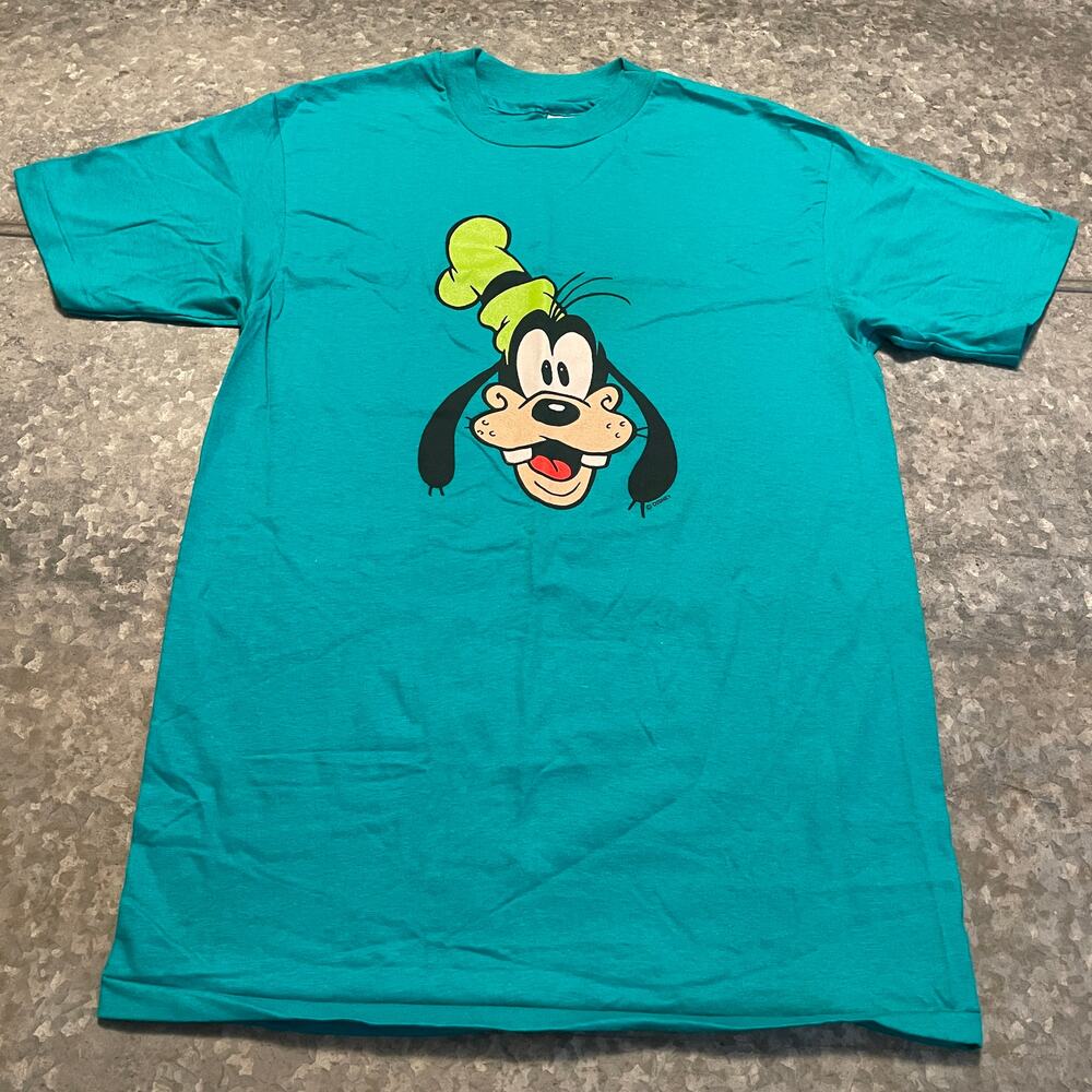 Vintage Goofy Big Face Single Stitch T-Shirt Mens Large Disney Store NOS USA NWT